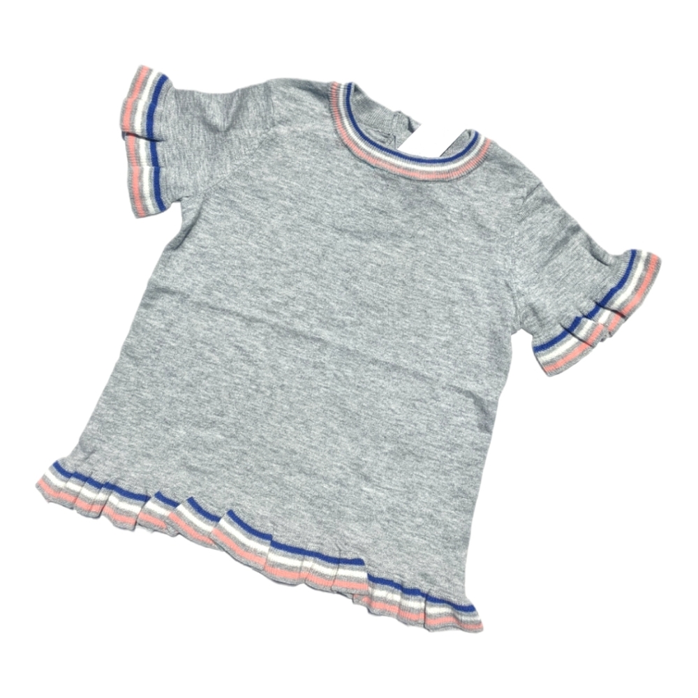 Gymboree Girls 3T Grey/Pink/Blue Sweater Top